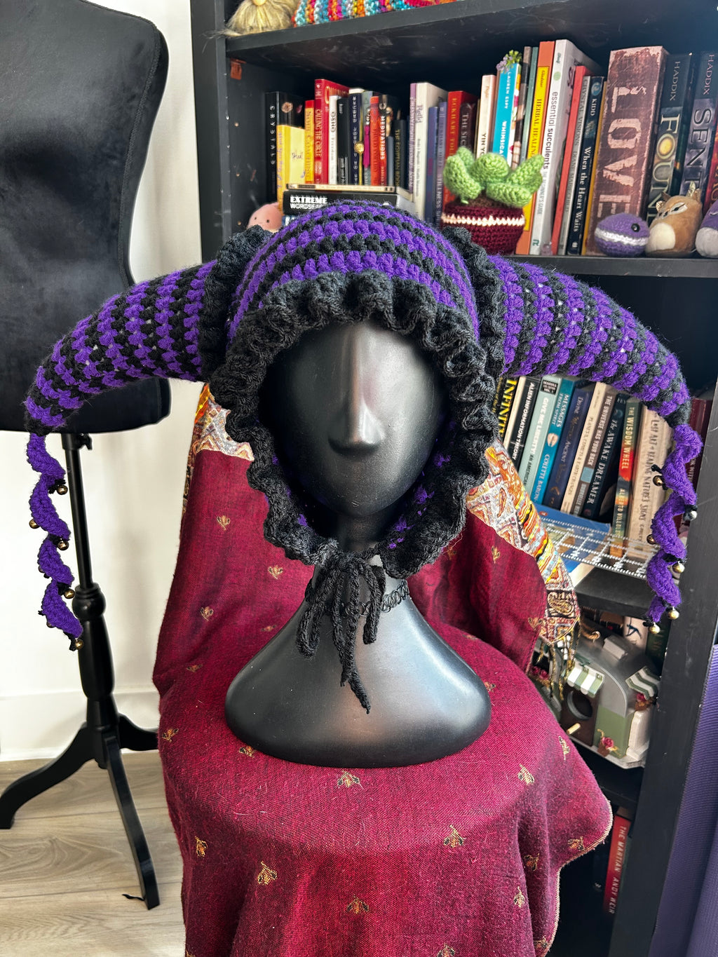 Crochet Jester Hat | Licorice Chew