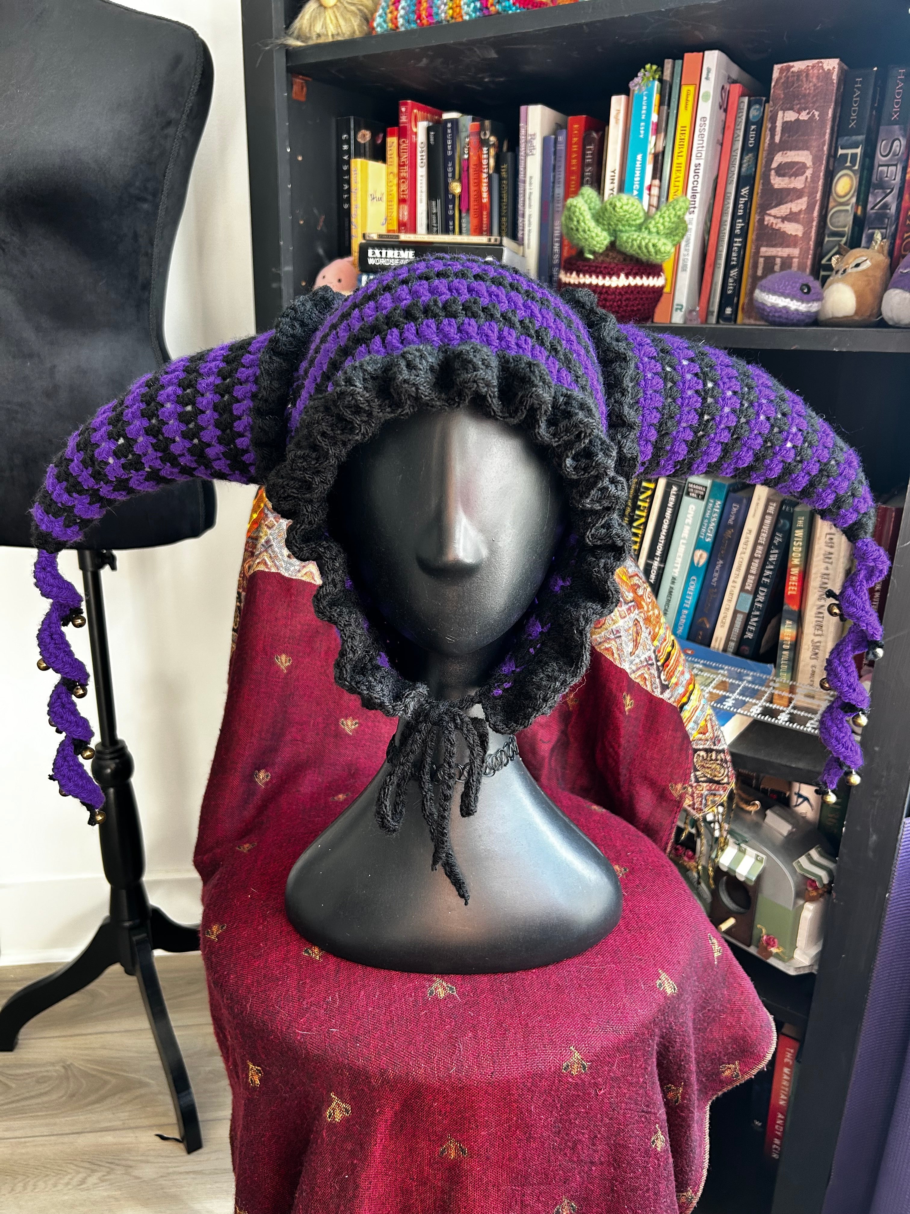 Crochet Jester Hat | Licorice Chew