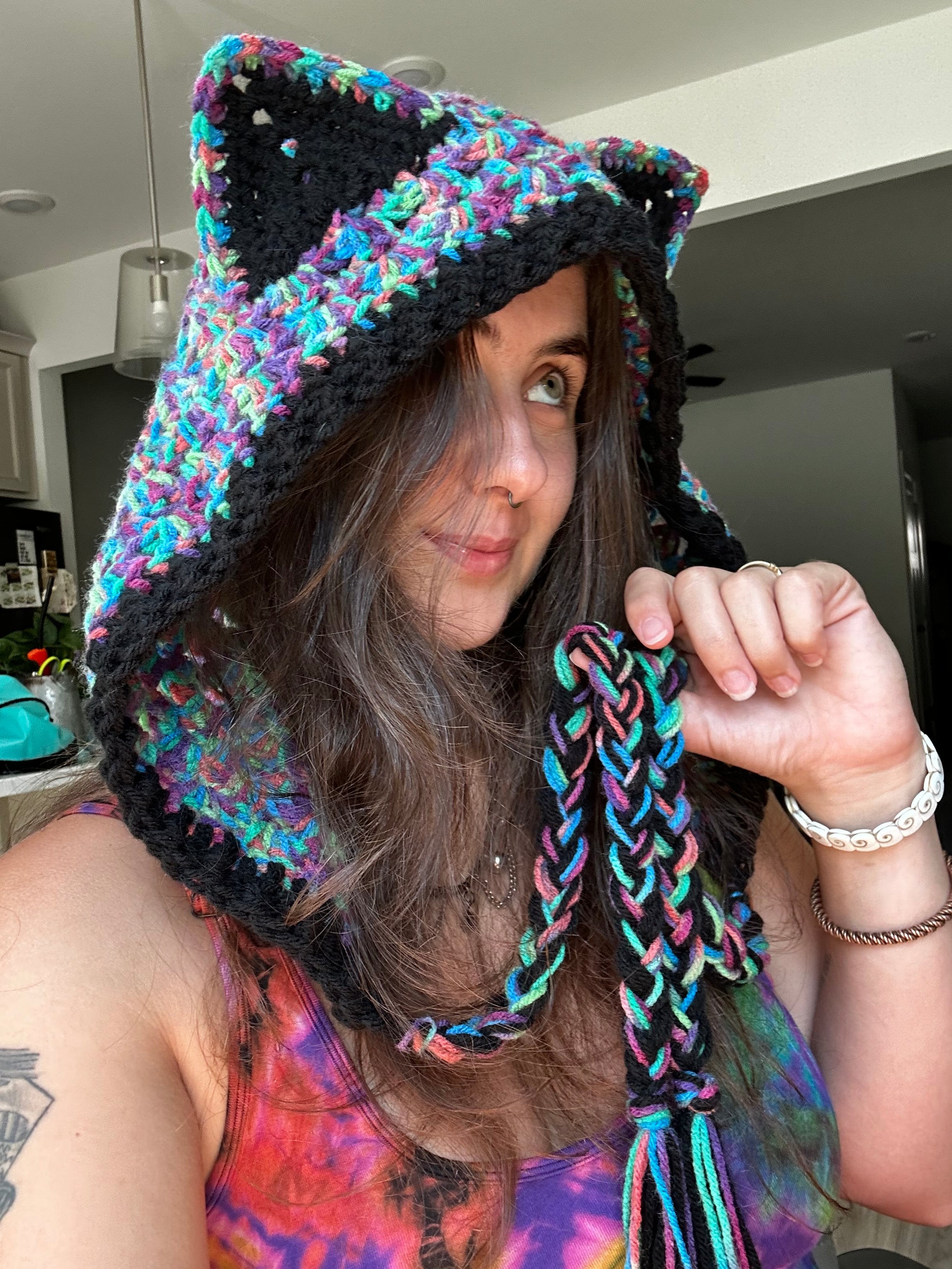 Crochet Magical Cat Hood | Funfetti Kitty