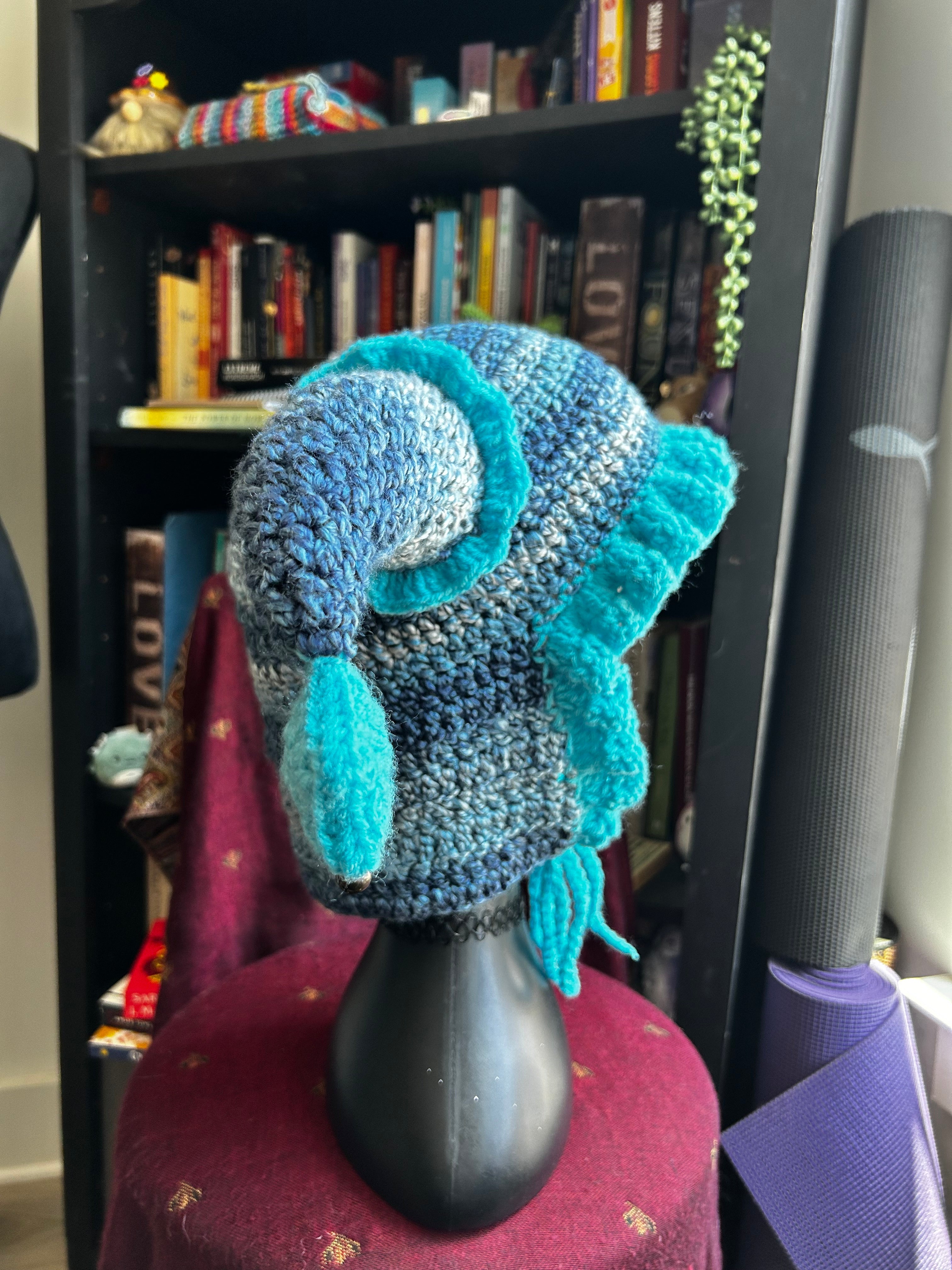 Blue Razz Jester Hat | Crochet Jester Hat
