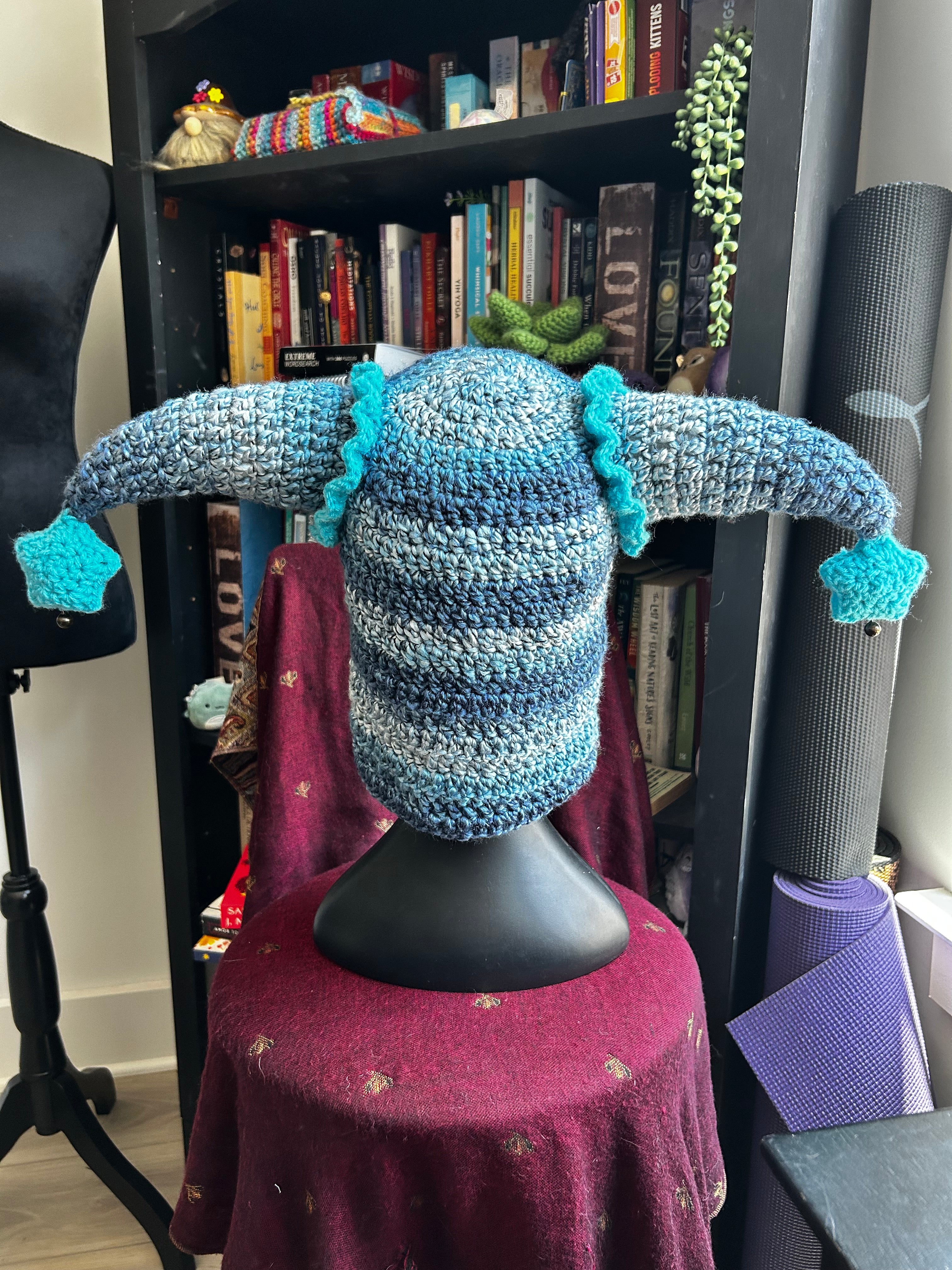 Blue Razz Jester Hat | Crochet Jester Hat