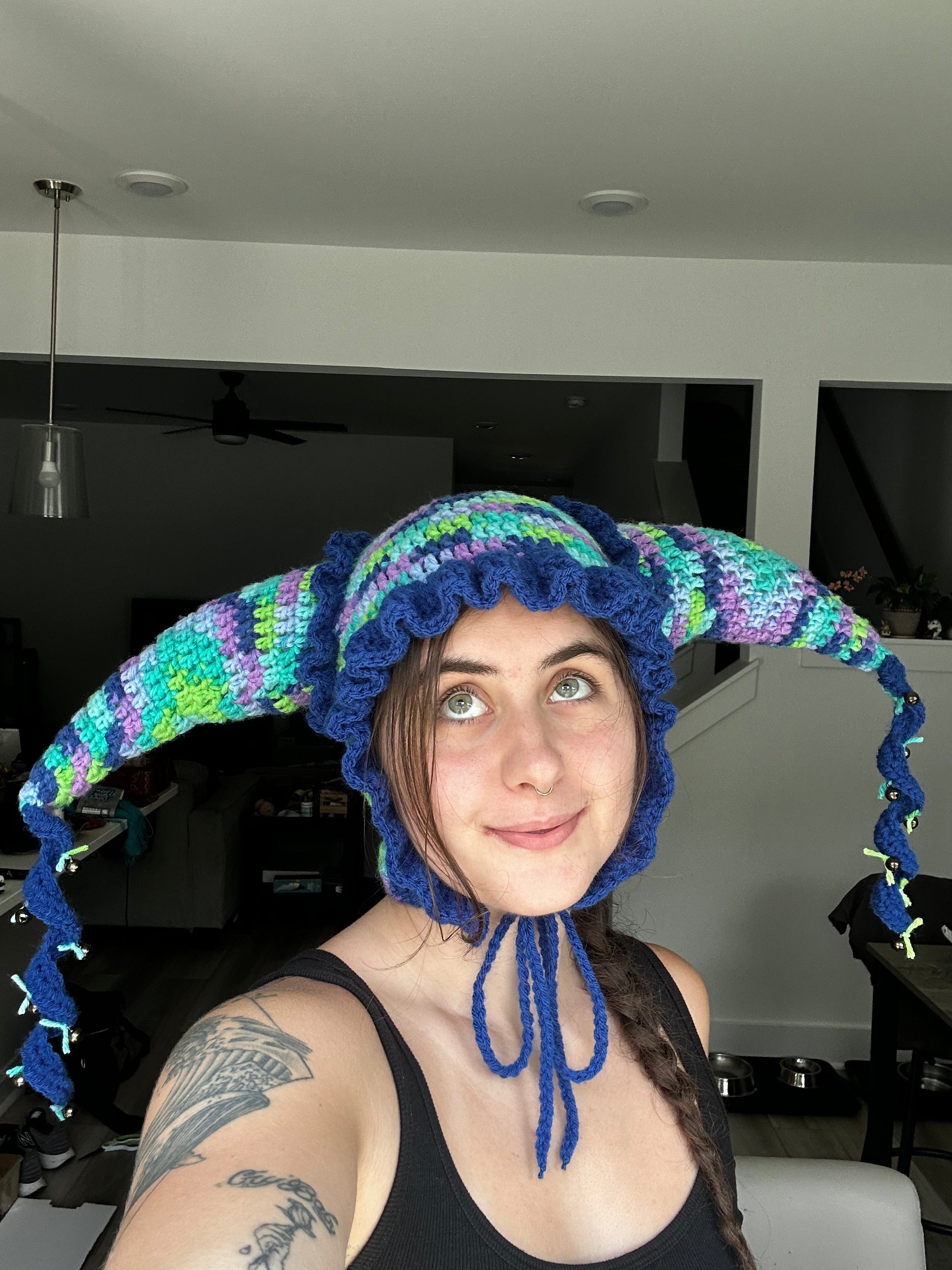 Earthling Jester Hat | Crochet Jester Hat