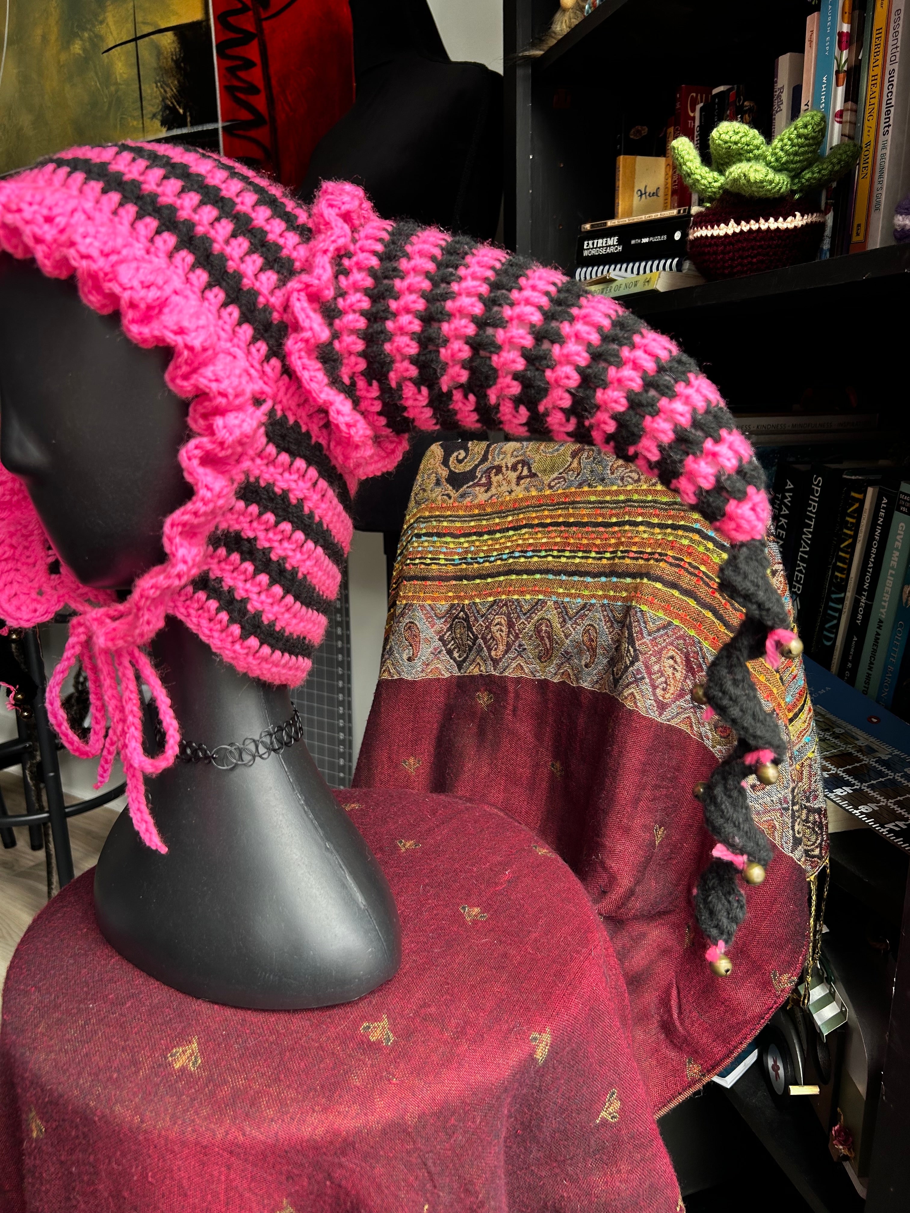 Crochet Jester Hat | Goth Gumball