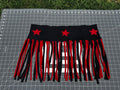 Black & Red FunkyFringeBelt | Upcycled Festival Accessory