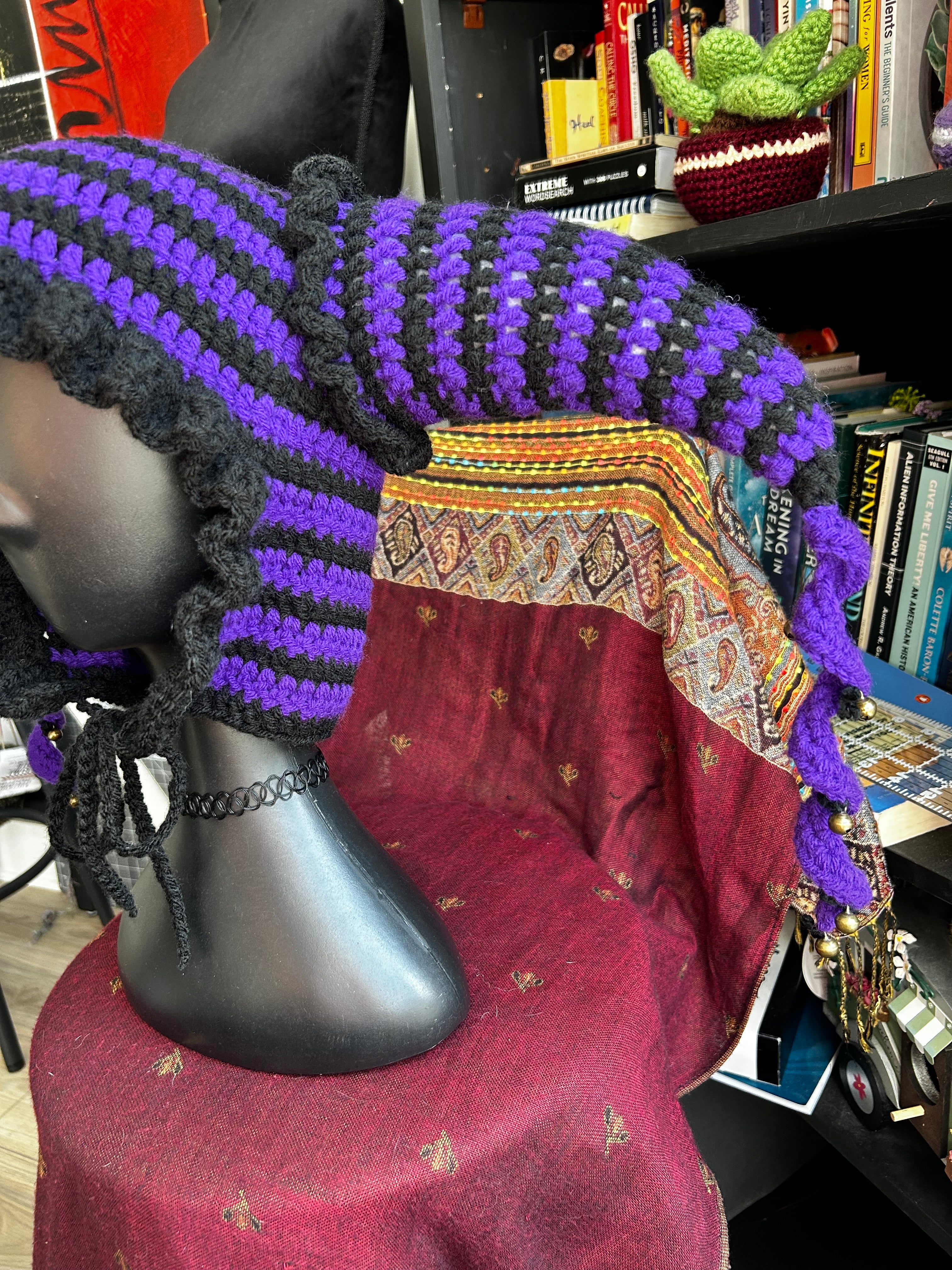 Crochet Jester Hat | Licorice Chew