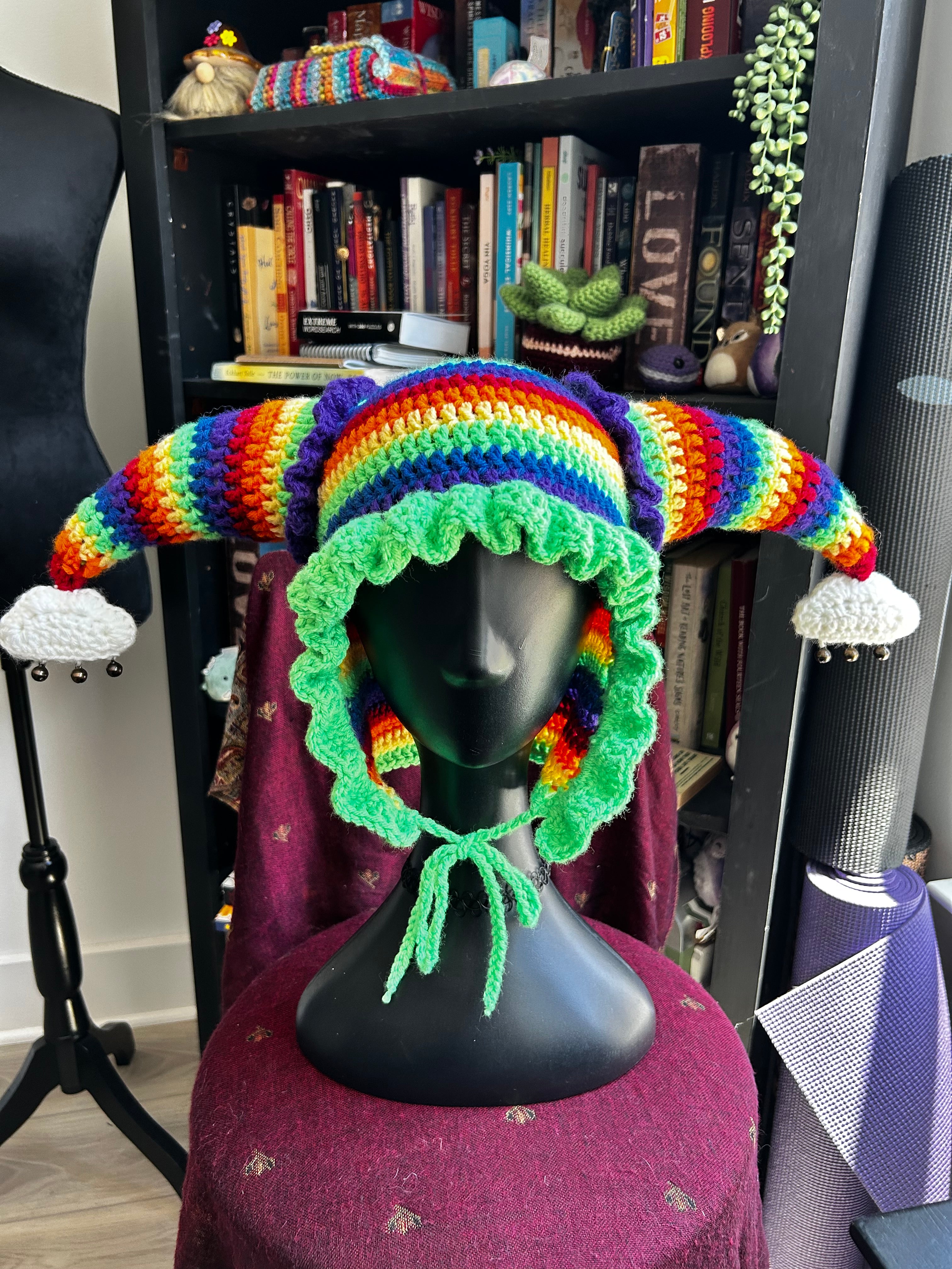 “A Good Case Of The Stripes” Jester Hat | Crochet Jester Hat