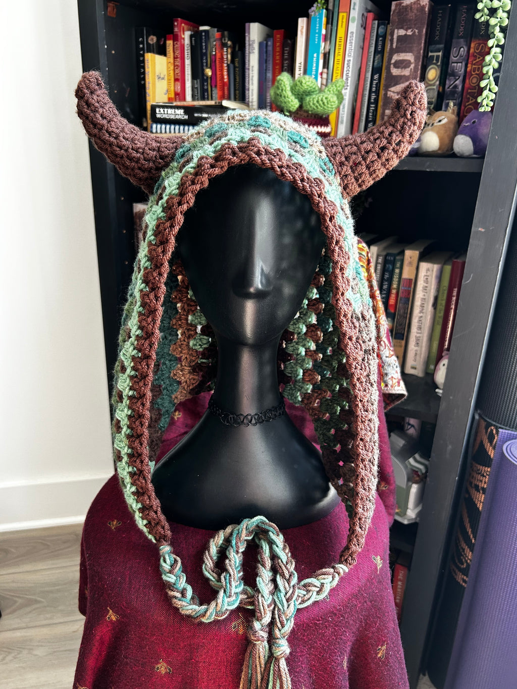 Crochet Hood with Horns | Forest Spirit