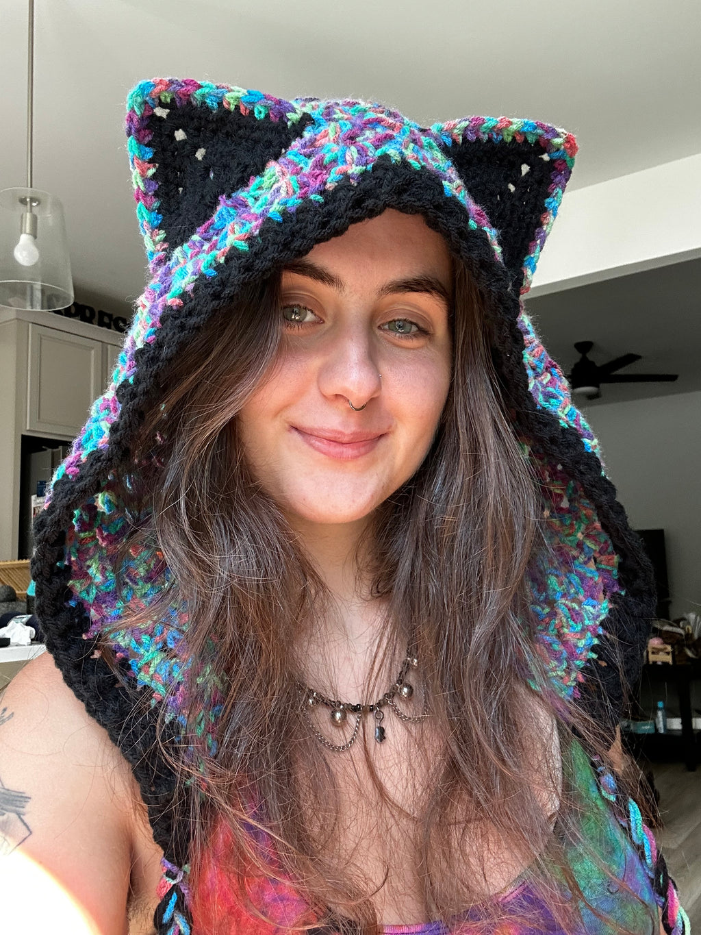 Crochet Magical Cat Hood | Funfetti Kitty