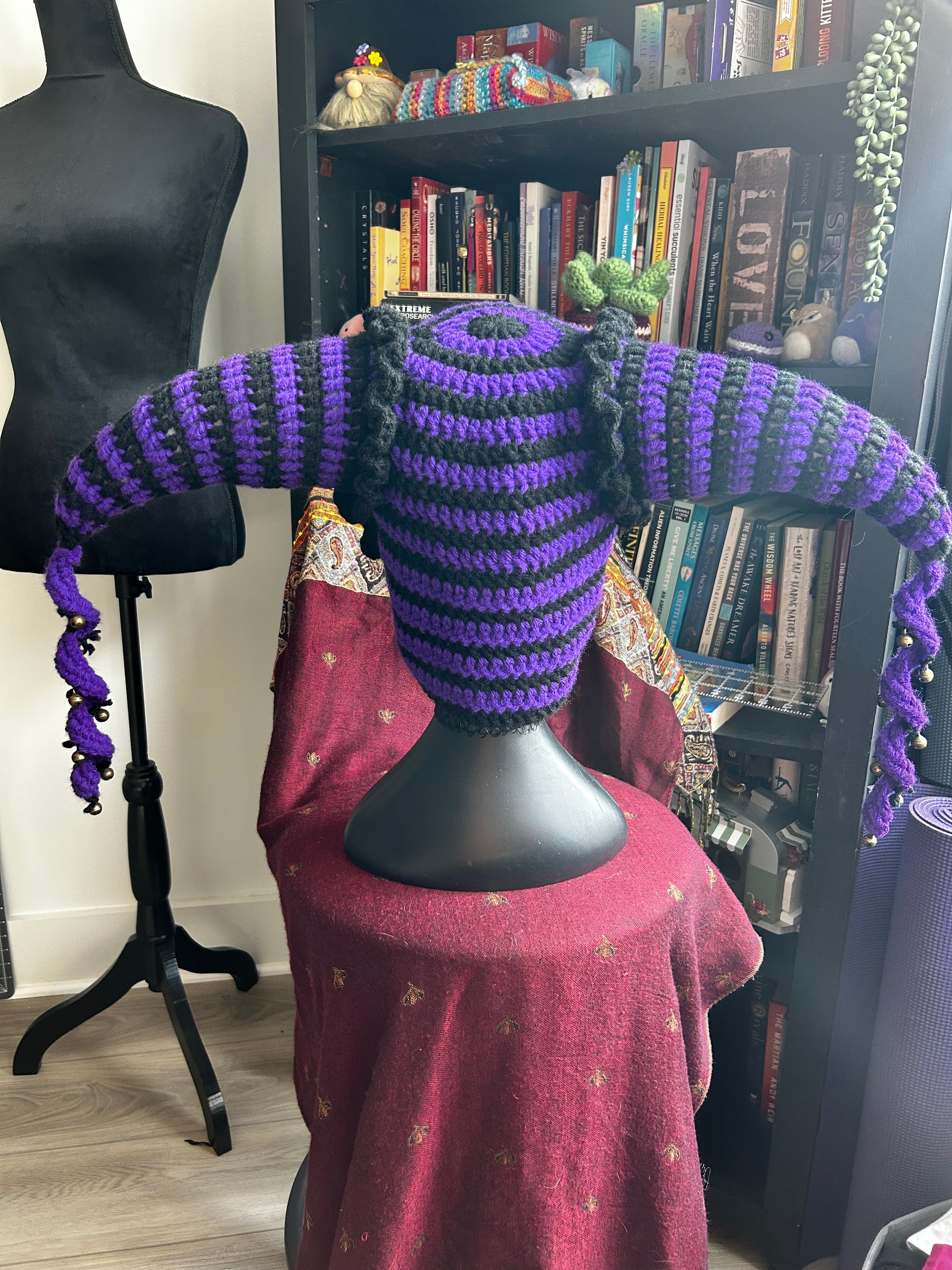 Crochet Jester Hat | Licorice Chew