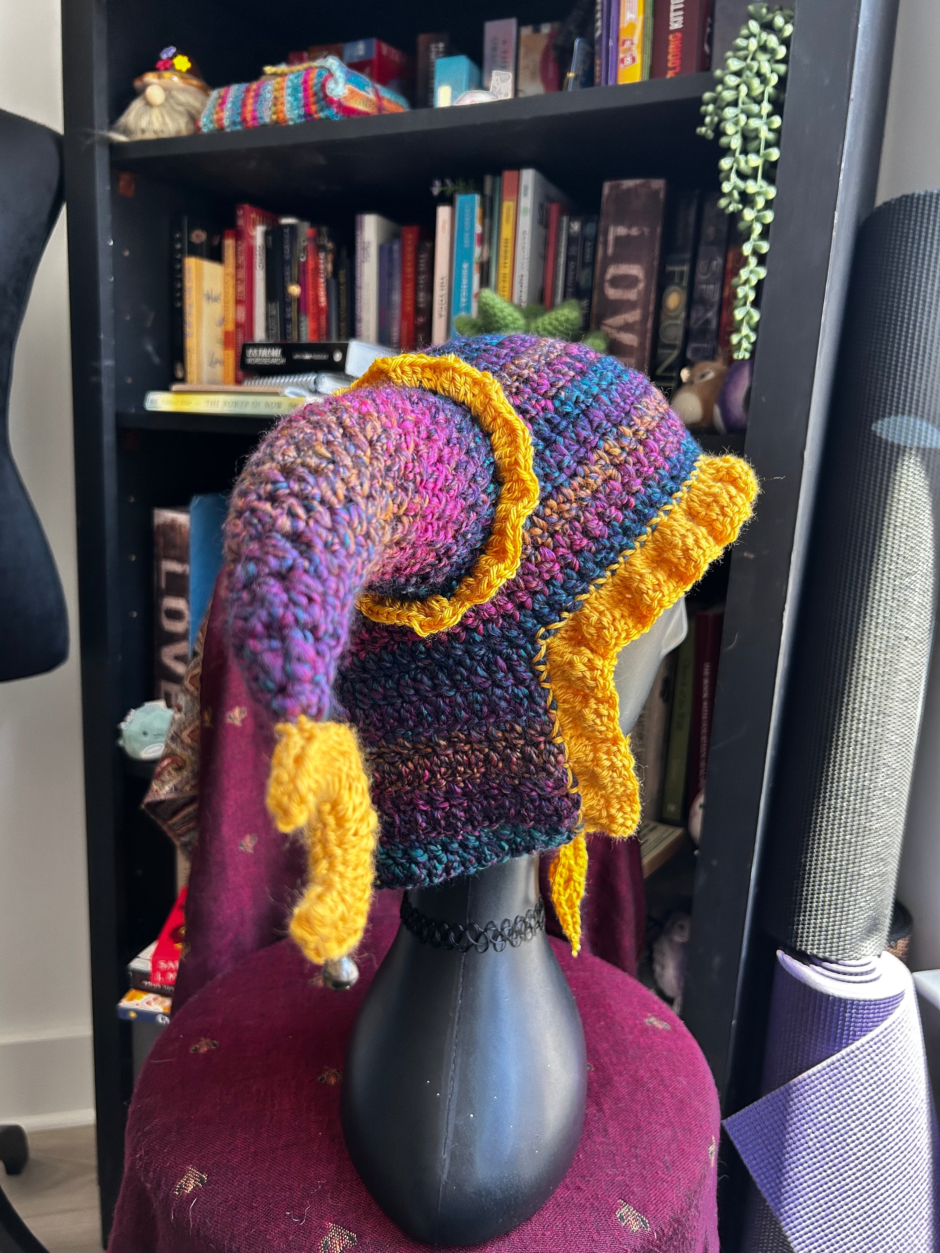 Starry Night Jester Hat | Crochet Jester Hat