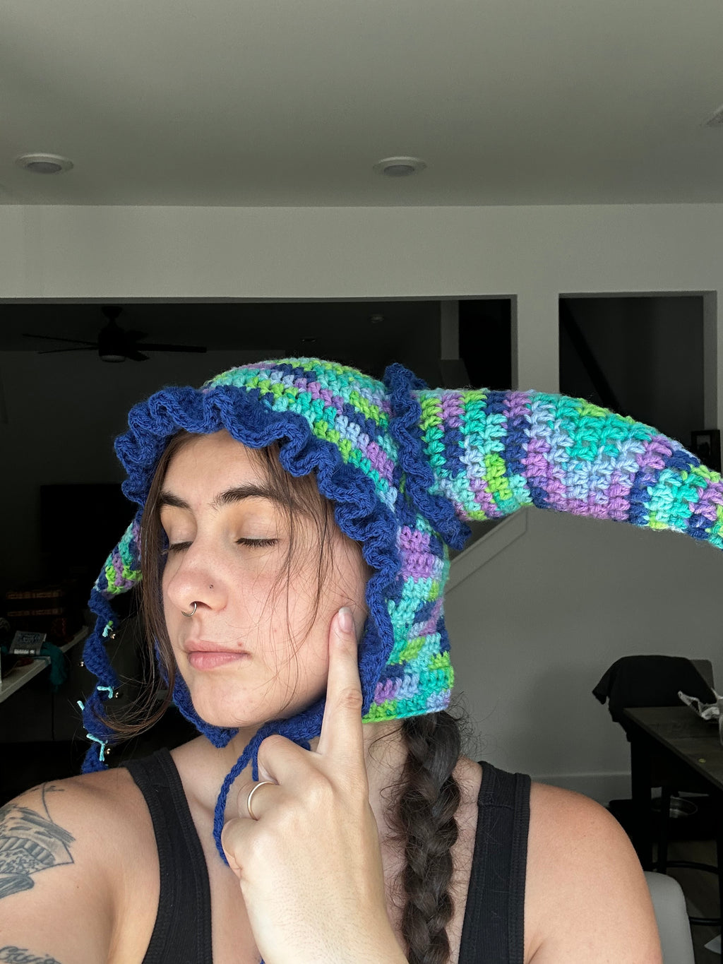 Earthling Jester Hat | Crochet Jester Hat