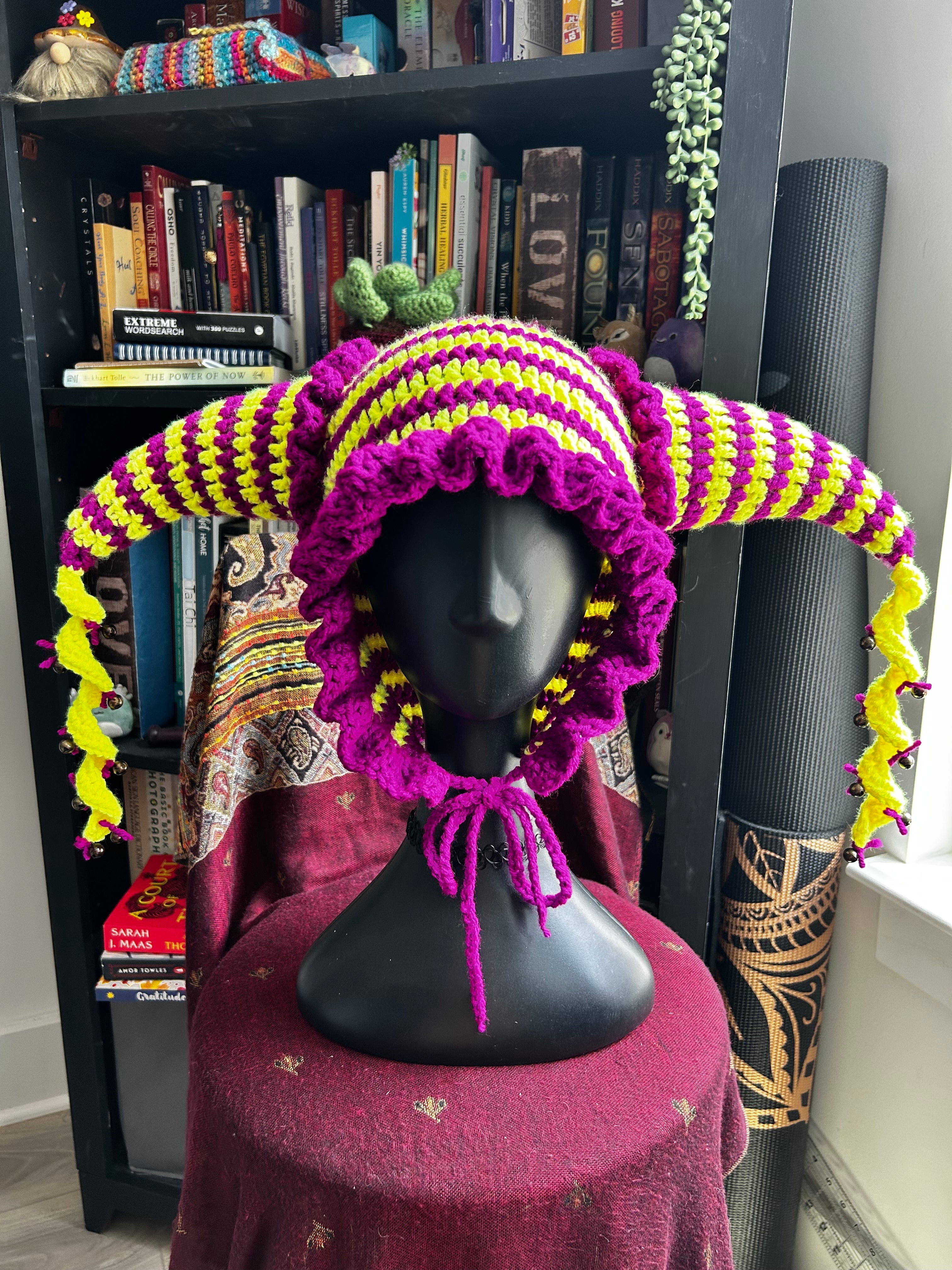 Crochet Jester Hat | Acid Drip