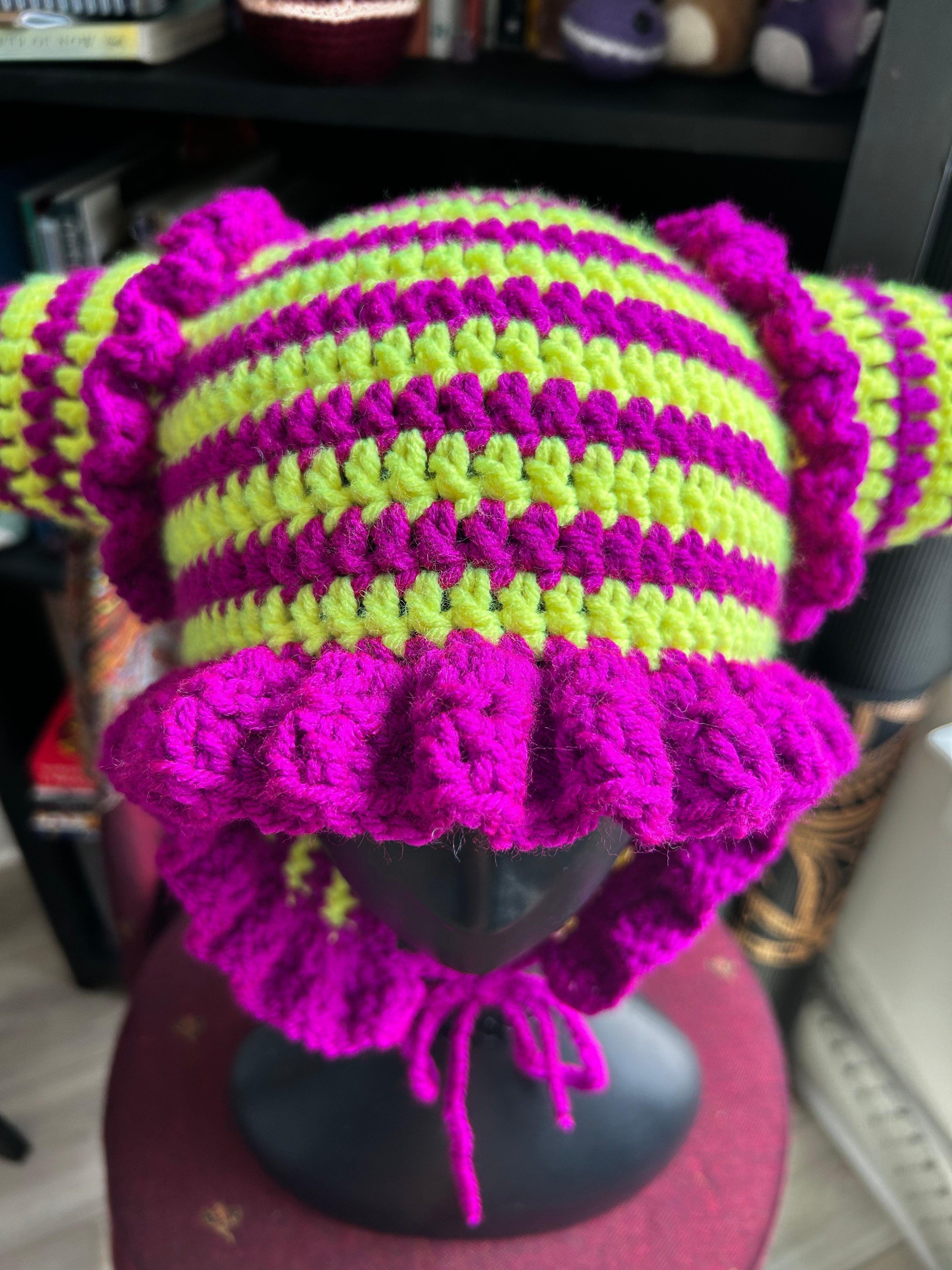 Crochet Jester Hat | Acid Drip