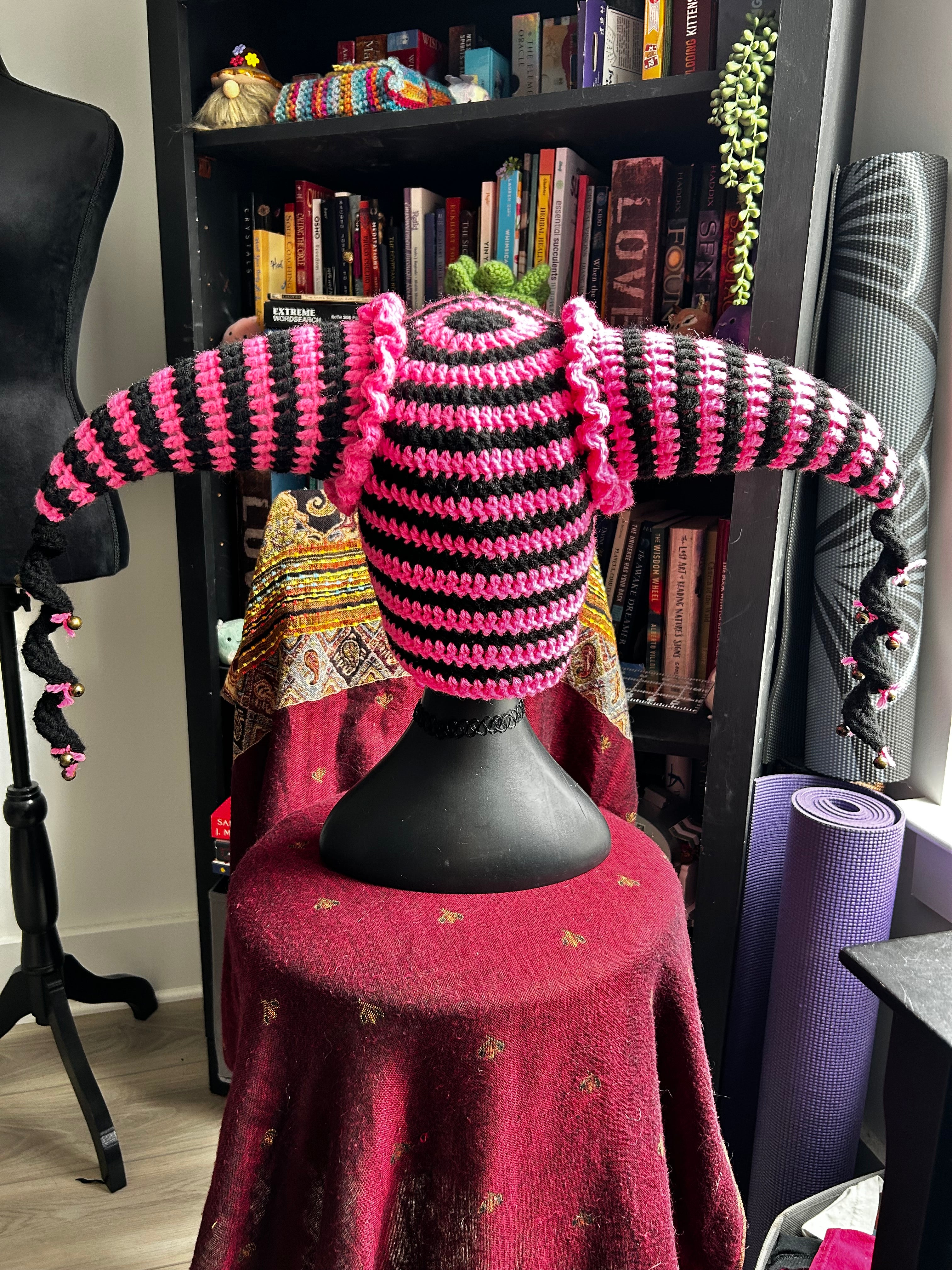 Crochet Jester Hat | Goth Gumball
