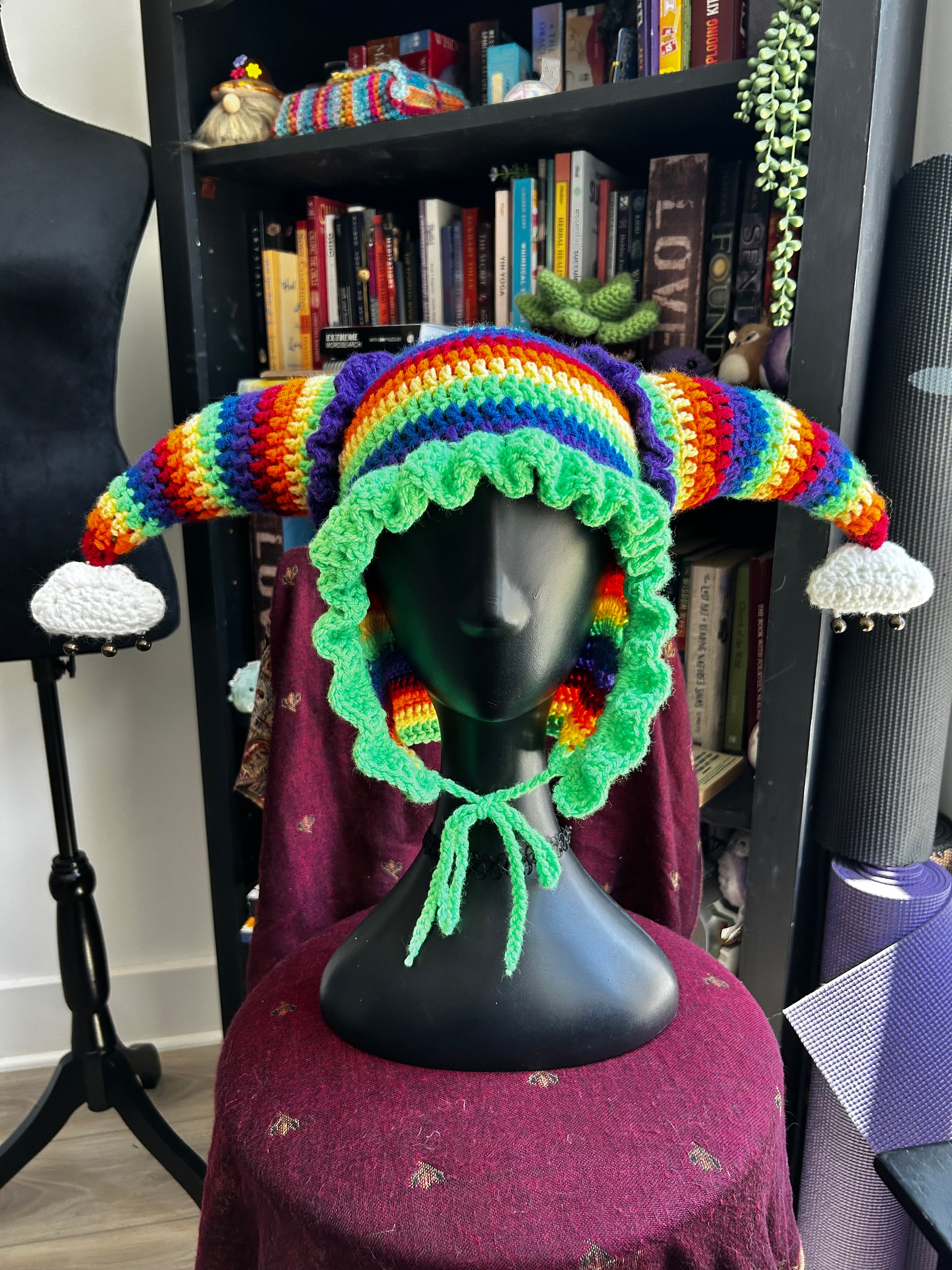 “A Good Case Of The Stripes” Jester Hat | Crochet Jester Hat