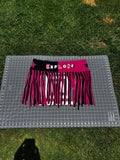 Pink & Black FunkyFringeBelt | Upcycled Rave Accessory