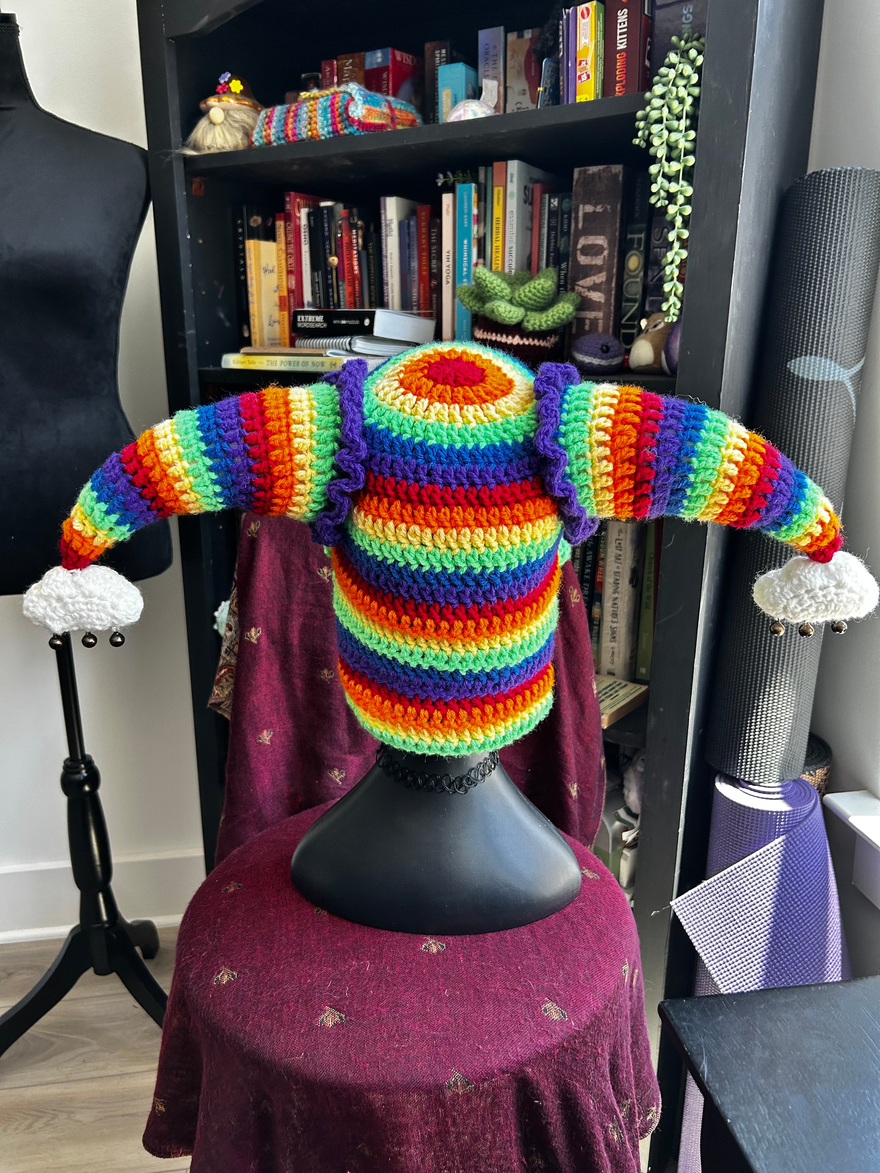“A Good Case Of The Stripes” Jester Hat | Crochet Jester Hat
