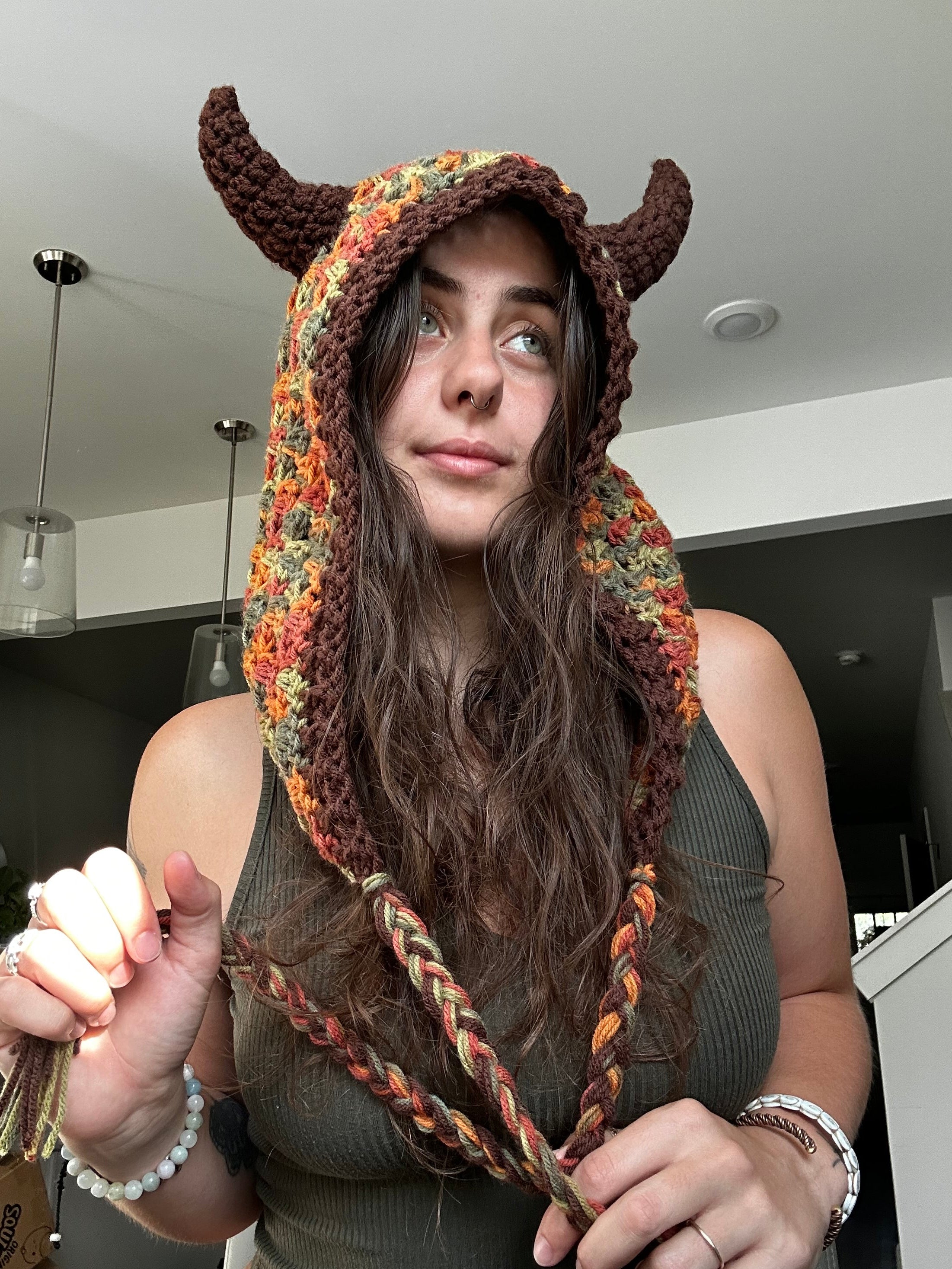 Forest Spirit Crochet Hood