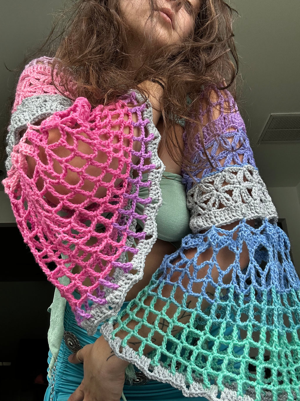 Crochet Baroque Flower Shrug