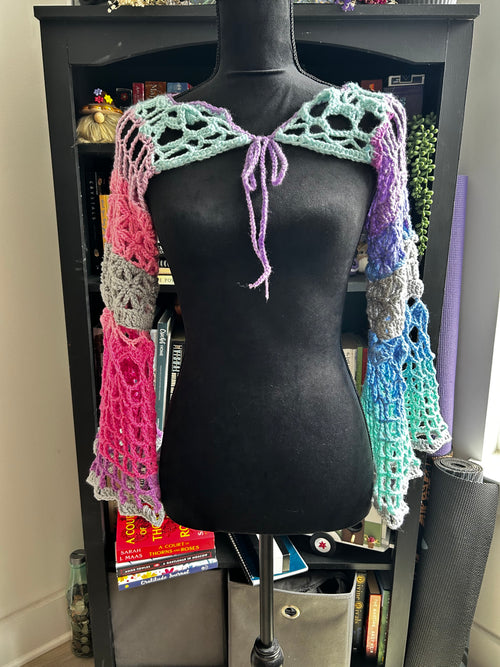 Crochet Baroque Flower Shrug