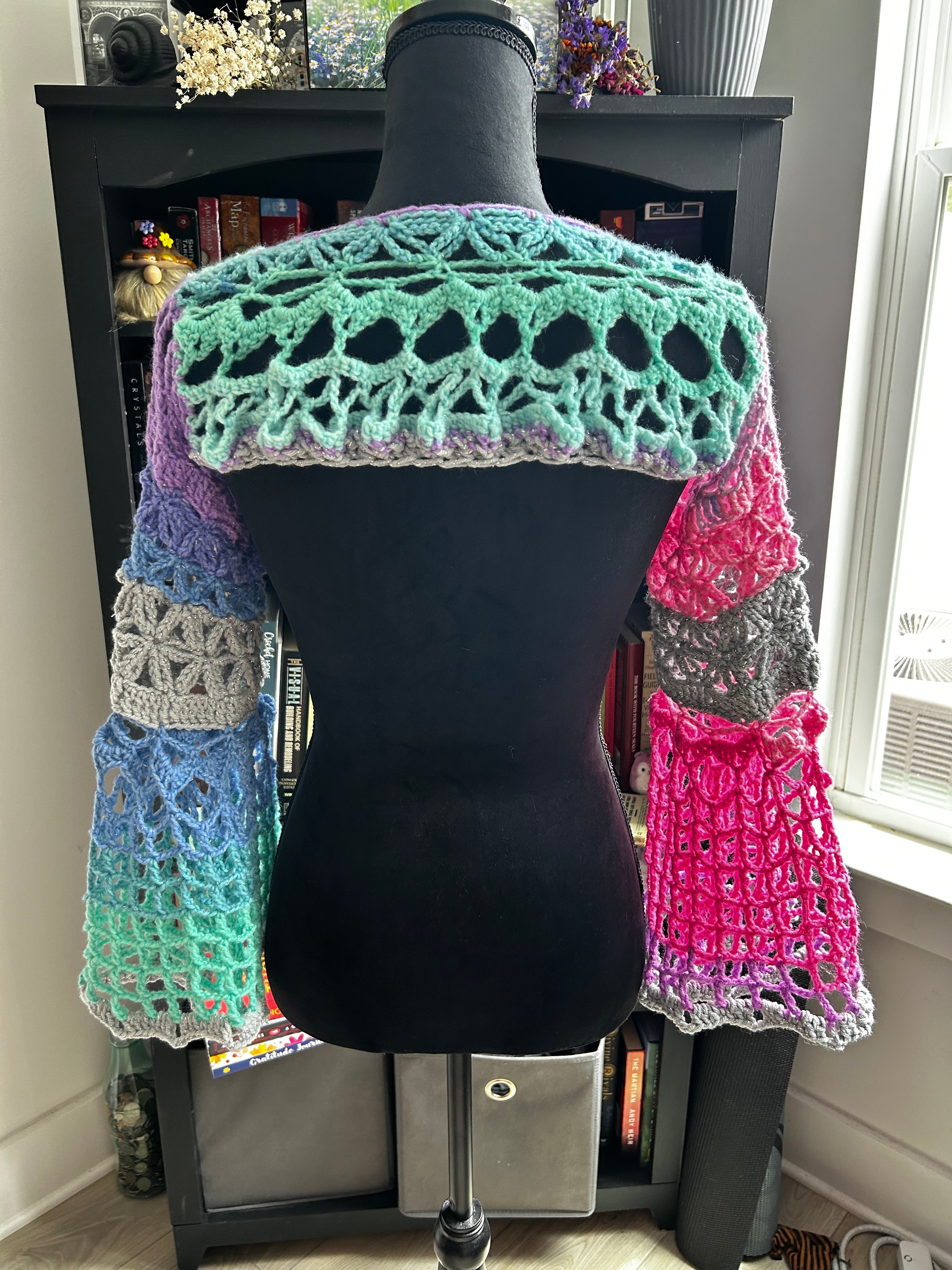 Crochet Baroque Flower Shrug