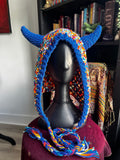 Crochet Hood with Horns & Braids