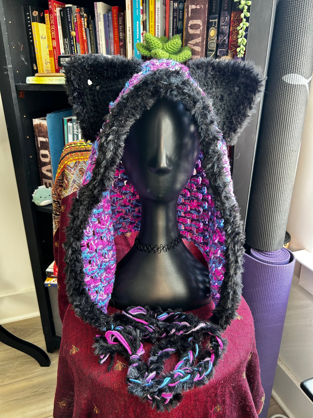 Crochet Magical Cat Hood with Fur
