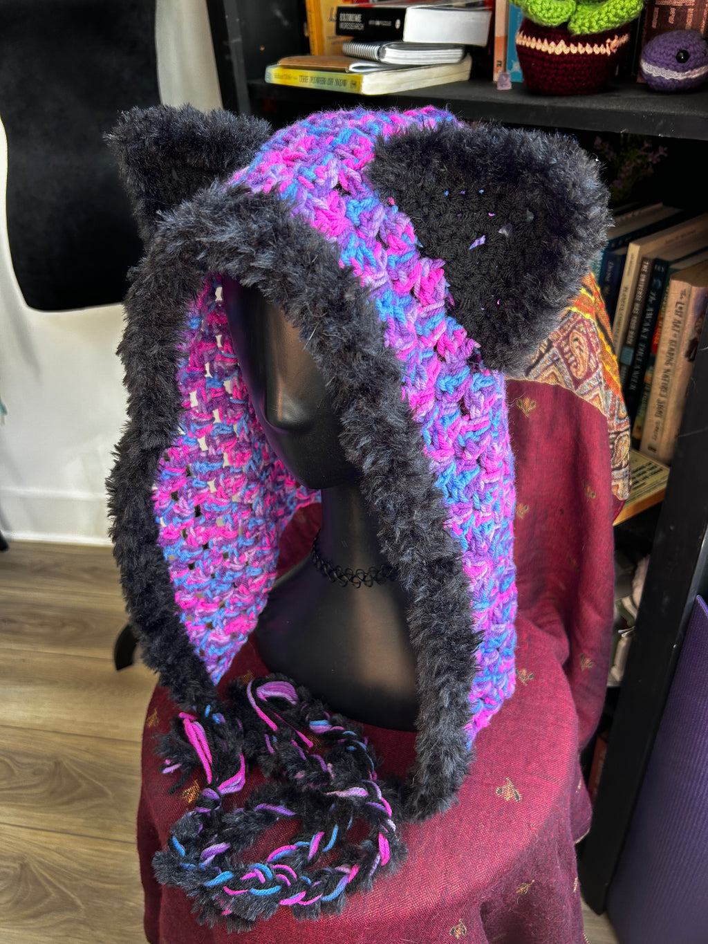 Crochet Magical Cat Hood with Fur